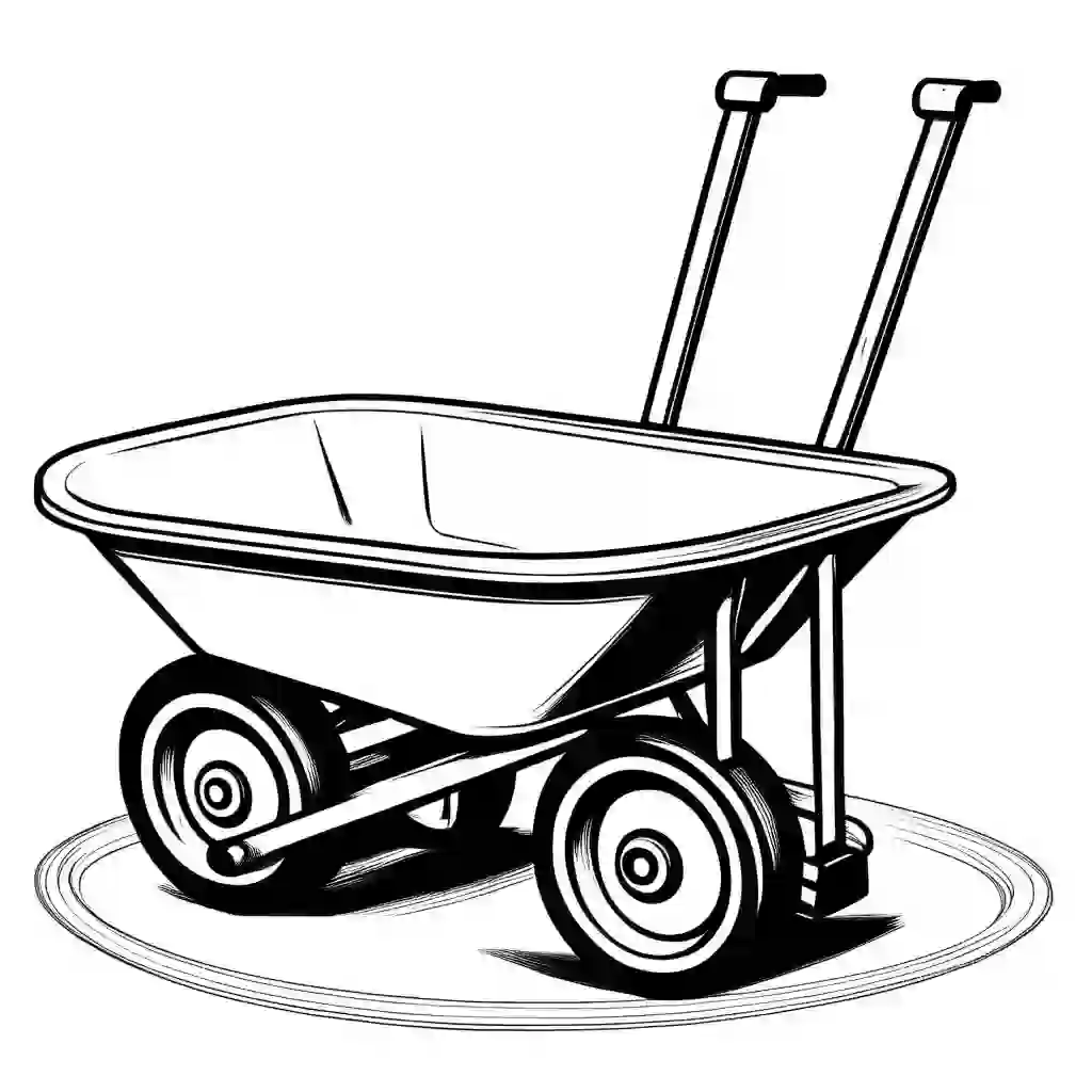 Wheelbarrow coloring pages